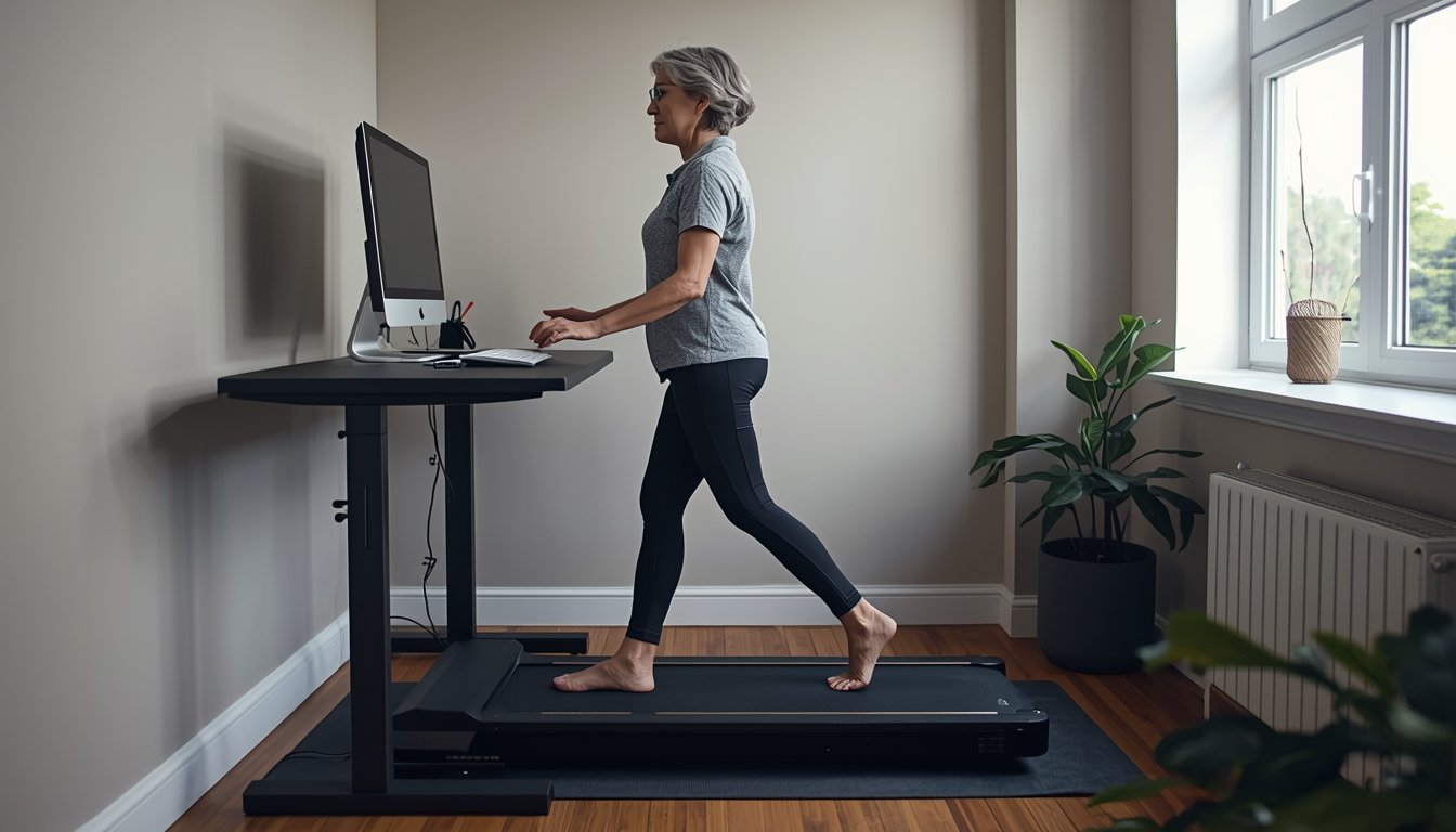 Portable walking pad that stores easily at home