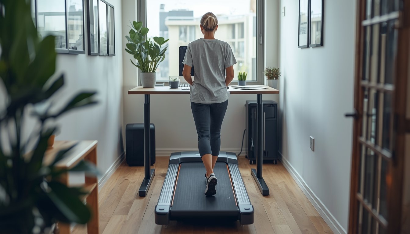 Measuring floor space for a walking pad setup